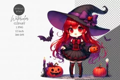 Halloween clipart, Witch clipart, Autumn clipart Product Image 1