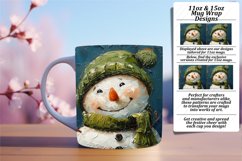 Christmas Snowman Wrap Winter Mug Sublimation 11oz 15oz Product Image 1