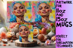 Portrait of Melanin Beauty on Mug Product Image 1
