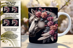 Chic 15oz Mug Wrap Png Design , Horse Product Image 1