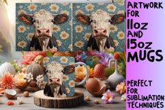 Charming Farm Animals and Flowers Mug Design Product Image 1
