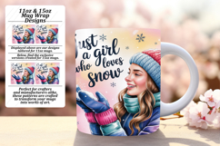 Fun 15oz Mug Wrap Png Artwork , Just A Girl Product Image 1