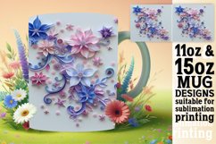 Vibrant Spring Blossom Mug Wrap Sublimation 11oz 15oz Product Image 1