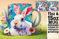 Springtime Bunny Magic: Vibrant Mug Wrap Product Image 1