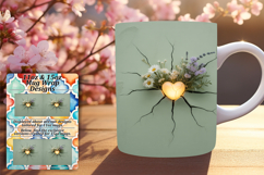 PLAYFUL PNG for 15oz Mug Wrap , 3D Heart Product Image 1