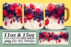 Springtime Floral Mug Wrap - Pattern 11oz 15oz Product Image 1