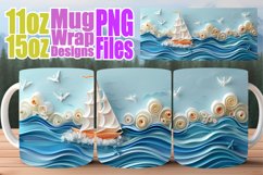 Summer Breeze 3D Mug Wrap - Ocean Serenity Product Image 1