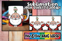 Joyful adventures 11oz 15oz sublimation wrap, Funny Santa Product Image 1