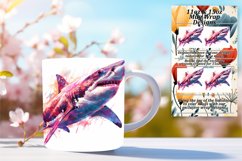 Oceanic Oasis: Colorful Shark Sublimation Pad 11oz/15oz Product Image 1