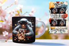 Creative 11oz Mug Wrap Png Template , Astronaut Product Image 1