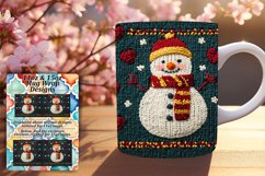 Whimsical 15oz Mug Wrap Png Artwork , Snowman Product Image 1