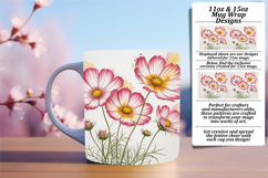 Warm 15oz Mug Wrap Png Artwork , Flowers Product Image 1