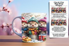 Enchanting 15oz Mug Wrap Png Template , Cute Xmas Product Image 1