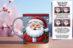 Stylish 15oz Mug Wrap Png Artwork , 3D Xmas Product Image 1