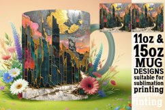 Shimmering Tropical Mug Wrap: Sublimation, 11oz &amp; 15oz Product Image 1