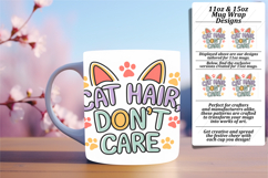 Artistic 11oz Mug Wrap Png Template , Cat Quote Product Image 1