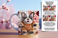 Gorgeous 11oz Mug Wrap Png Artwork , Holiday Pets Product Image 1