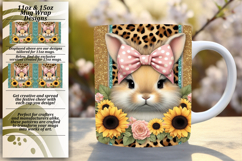 Sweet 15oz Mug Wrap Png Design , Cute Animals Product Image 1