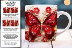 Enchanted Flight of Butterflies: Glossy 3D Mug Wrap 11oz 15o Product Image 1