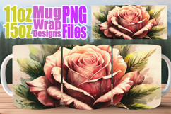 Magical mornings 11oz 15oz sublimation wrap, Flowers Product Image 1