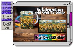 Tranquil Landscape Mug Wrap Wraps 11oz/15oz Product Image 1