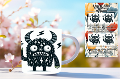 Stunning 15oz Png Mug Wrap Design , Monster Product Image 1