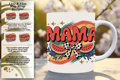 Bold 15oz Mug Wrap Png Template , Mama Product Image 1