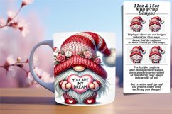 Elegant 15oz Mug Wrap Png Template , Gnomes Product Image 1