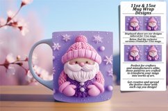 Sublimation Wrap 3D Santa Claus for 11oz 15oz Christmas Mug Product Image 1