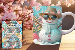 Festive Snowman Sublimation Mug Wrap 11oz/15oz Winter Joy Product Image 1