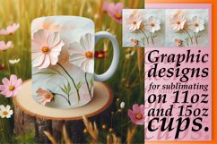 Elegant Bloom Euphoria: 3D Mug Sublimation Product Image 1