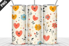 Lovely Hearts Tumbler Design | Valentine&#039;s Day Tumbler Wrap Product Image 2