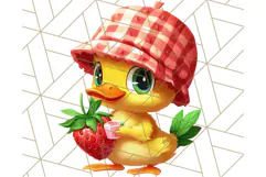 Strawberry Fruit PNG Clipart, Adorable Kawaii Characters Png Product Image 5