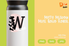 Misty Meadow Muse Boho Floral Monogram Product Image 1