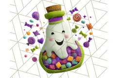 Colorful Halloween Clipart PNG, Cute Kids & Candy Clip Art Product Image 5