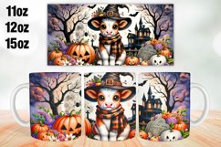 Halloween Cow Mug Wrap Sublimation 11oz, 12oz, 15oz Product Image 1