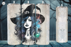 4 Witch Seamless Tumbler Sublimation, 20 oz Tumbler Wrap Product Image 4