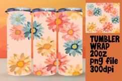 Spring Pastel Boho Blossom Design Tumbler Wrap Product Image 1