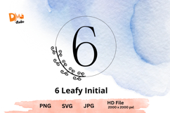 Leafy Initial Monogram - Nature Inspired Letters Product Image 1