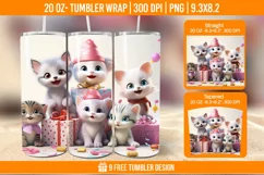 Cute Birthday Tumbler Wraps, Sublimation Wrap Product Image 1