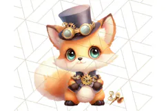 Vintage Steampunk Forest Animal PNG Clipart for Sublimation Product Image 5