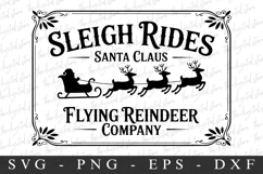 Sleigh Rides Santa Clus Svg | Christmas svg Product Image 1