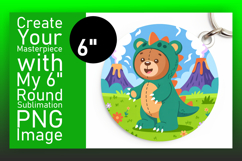 Charming Round Design Coaster Template , Cute Bear Product Image 1