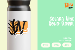 Solara Vine Boho Floral Monogram Product Image 1