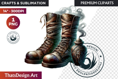 Halloween Character Boots - Spooky Gothic Clipart PNG Product Image 1