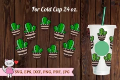 Cactus svg for Full Wrap Venti Cold Cup 24 oz Product Image 7
