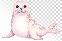 Cute Spotted Seal Marine Animal Ocean Pup PNG Summer Product Image 1