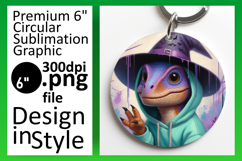 Unique Round Design Coaster PNG , Halloween Dino Product Image 1