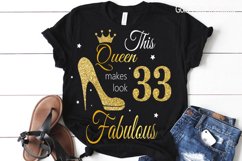 33rd birthday svg, Queen Birthday 33rd Svg, 33rd Birthday sv Product Image 2