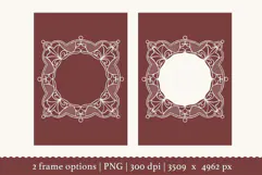 Hand-Drawn Vintage Lace Frame Clipart for Wedding Designs Product Image 2